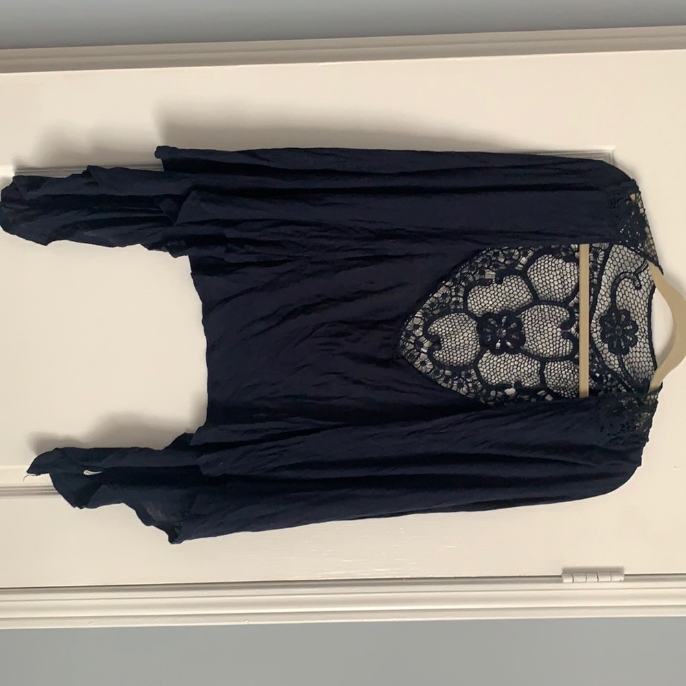 Navy flower cardigan